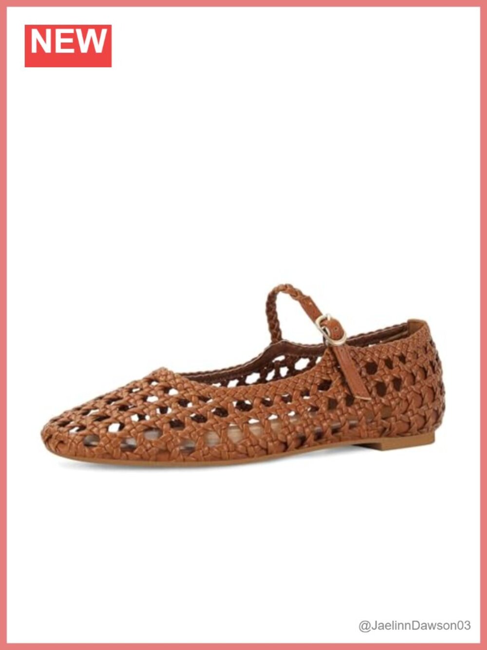 Woven Mesh Ballet Flats Women Round Toe Mary Jane Buckle Strap Comfortable